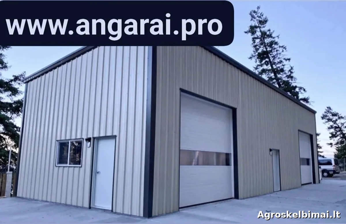 Parduodamas angaras 12x12 m (148m2)  - Statybinės medžiagos nuotrauka 8