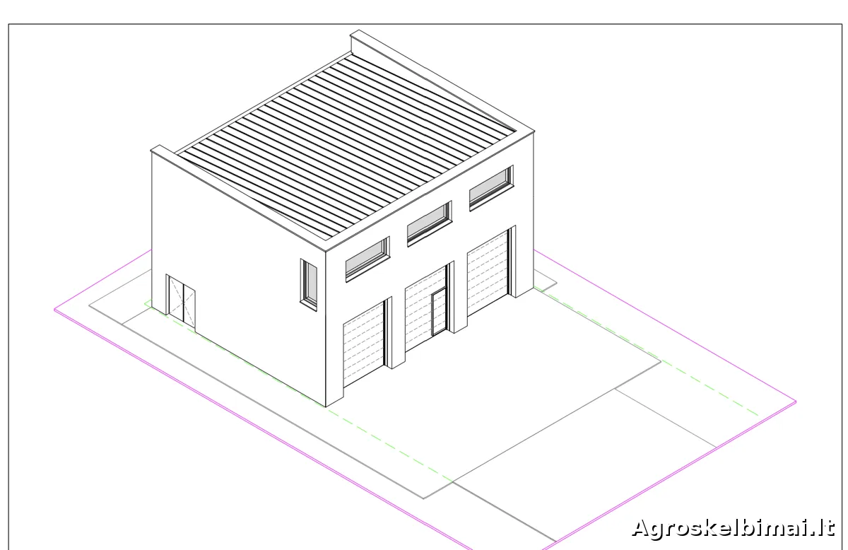 Parduodamas angaras 12x12 m (148m2)  - Statybinės medžiagos nuotrauka 6