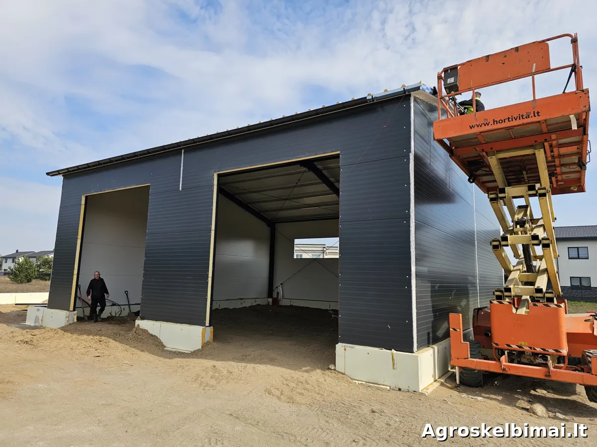 Parduodamas angaras 12x12 m (148m2)  - Statybinės medžiagos nuotrauka 7