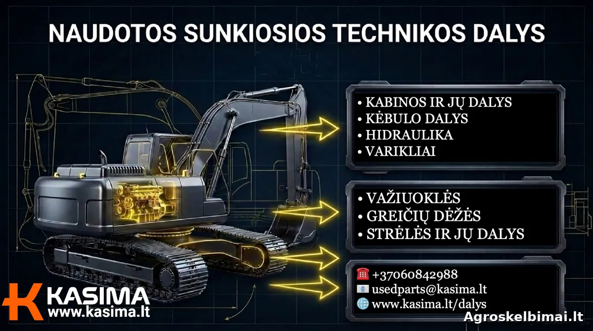 Naudotos sunkiosios technikos dalys - Statybinė technika, Telšiai