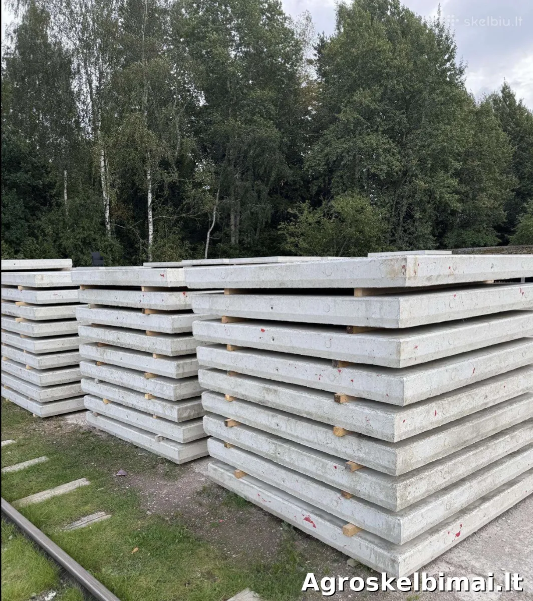 Betoninės kelio plokštės, ūkis, aikštelės, logistika - Statybinės medžiagos nuotrauka 3
