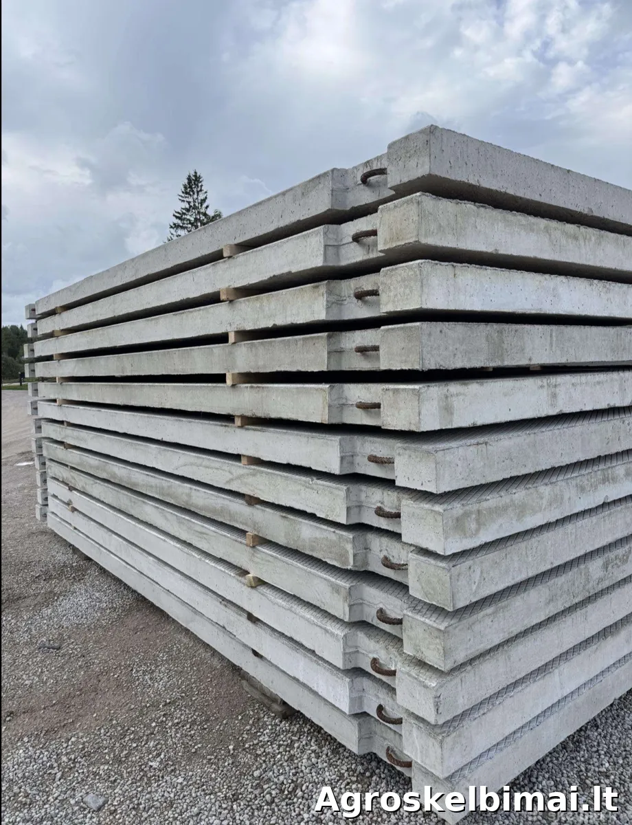 Betoninės kelio plokštės, ūkis, aikštelės, logistika - Statybinės medžiagos nuotrauka 4