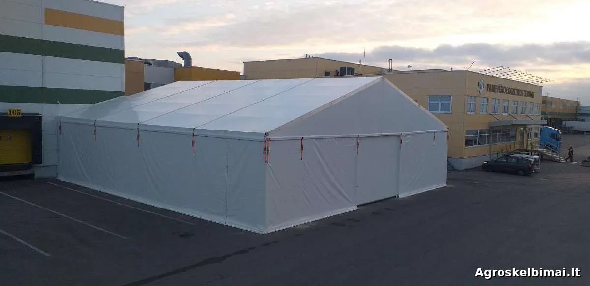 Tentinis angaras 20 x 20 x 7.7m - Statybinės medžiagos nuotrauka 2