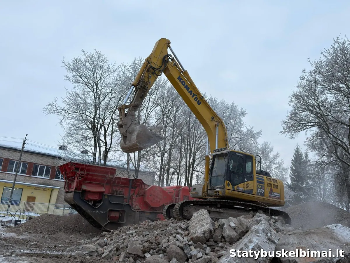 Akmenskaldžių nuoma – betono, plytų ir akmenų smulkinimas - Statybinė technika nuotrauka 4