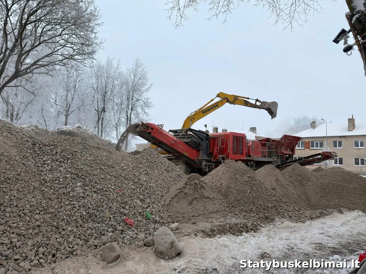 Akmenskaldžių nuoma – betono, plytų ir akmenų smulkinimas - Statybinė technika nuotrauka 3