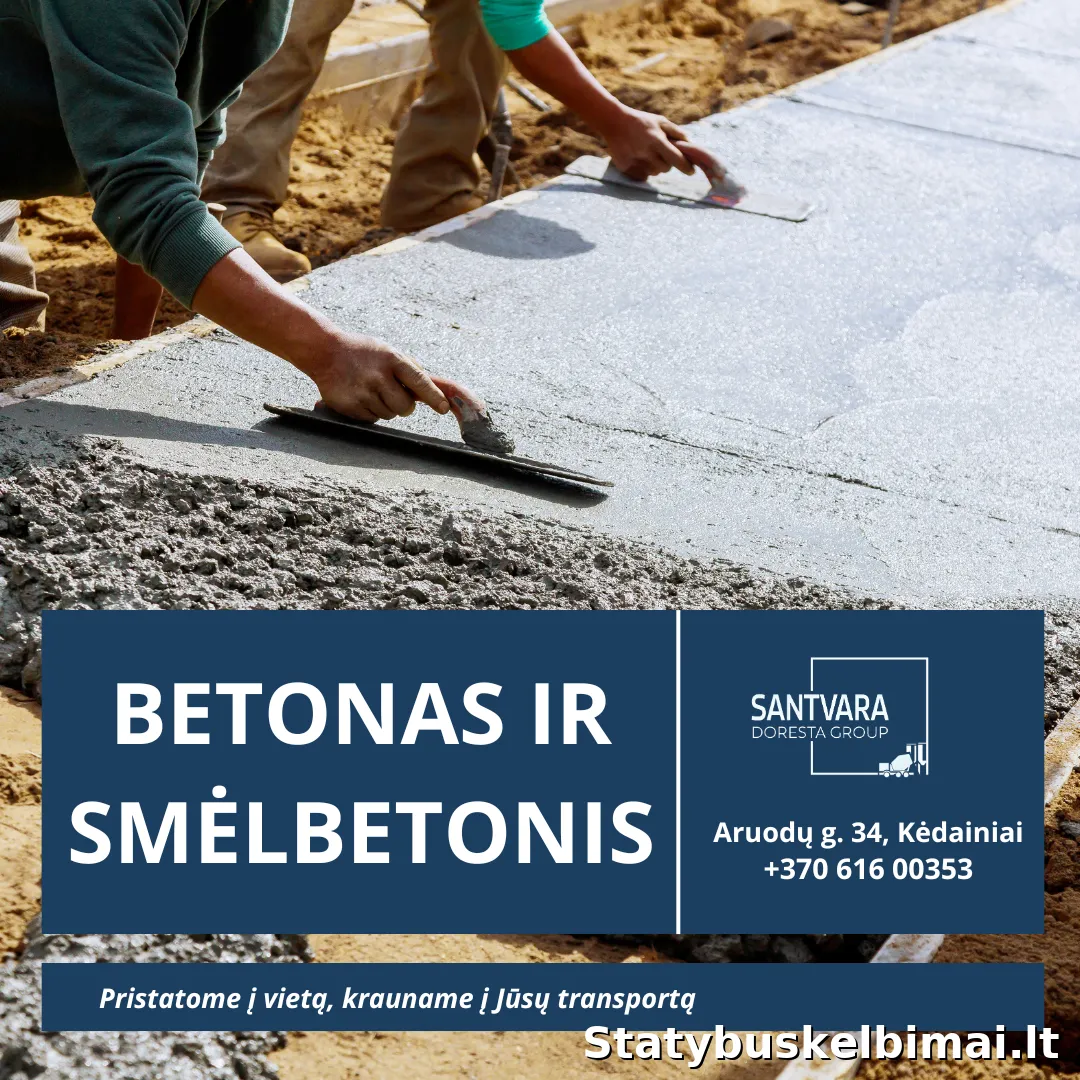 Betono mazgas Kėdainiuose – prekiaujame betonu ir smėlbetoniu.  
