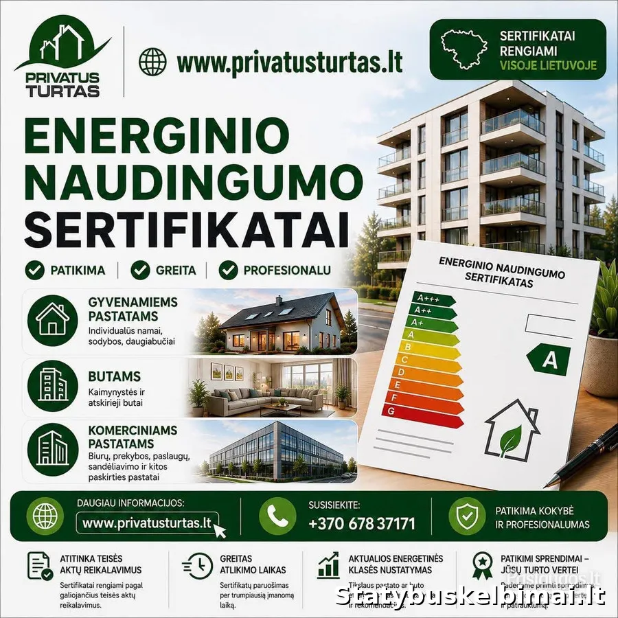 Energinio naudingumo sertifikatas visoje LIETUVOJE per 24 val. - Projektavimas ir priežiūra, Visa Lietuva