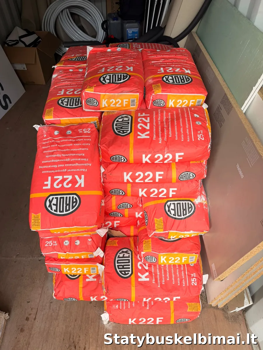 Kalcio sulfato savaime išsilyginantis mišinys Ardex K 22 F