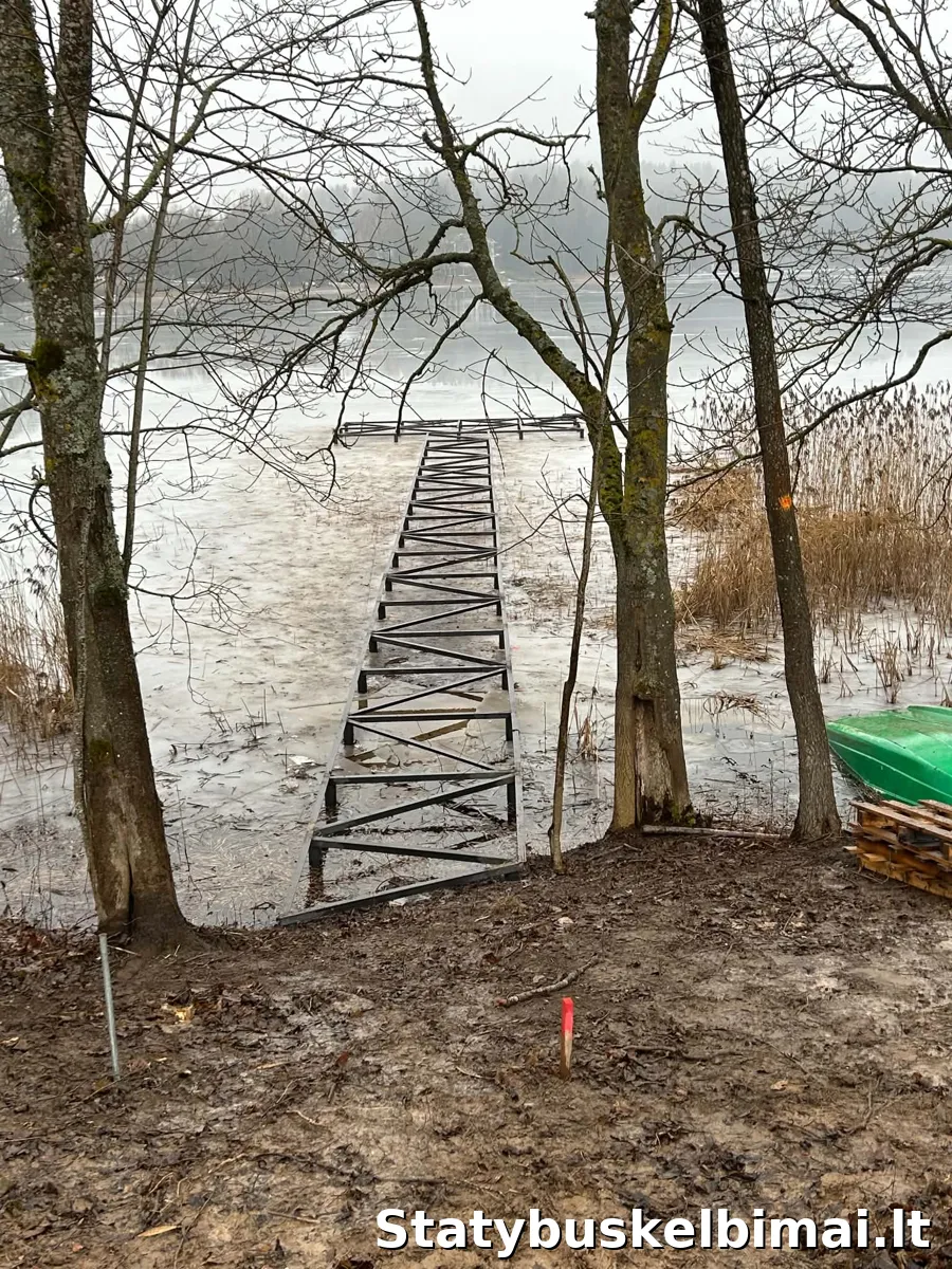 Lieptai, Lieptų statyba, poliniai lieptai - Statybos darbai nuotrauka 4