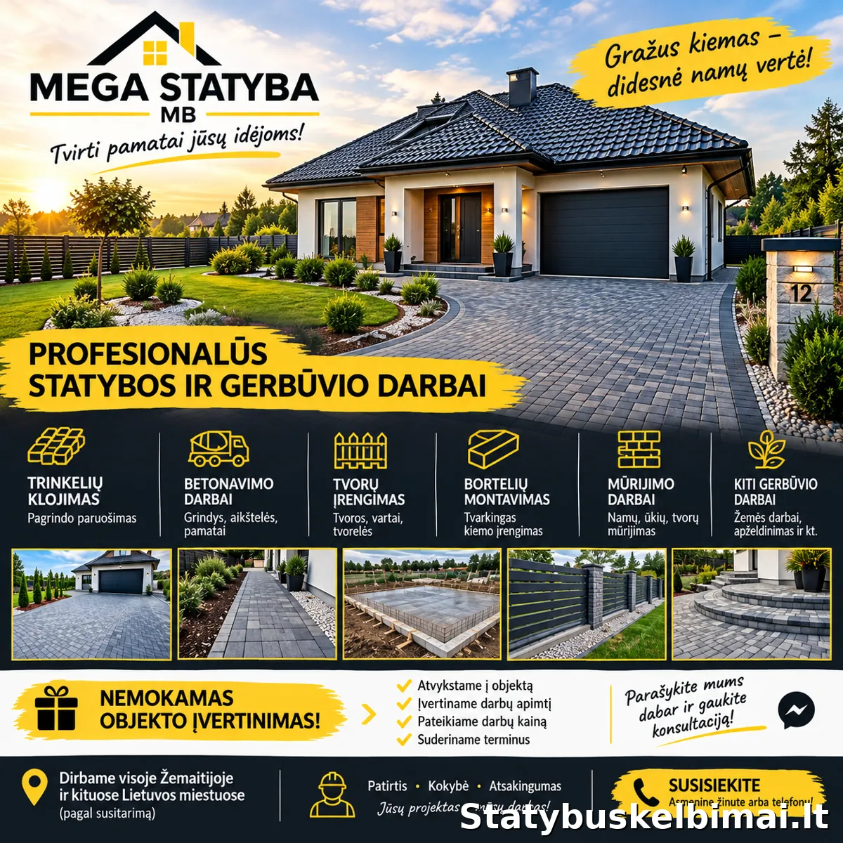 MB MEGA STATYBA - Aplinkos tvarkymas ir gerbūvis, Klaipėda