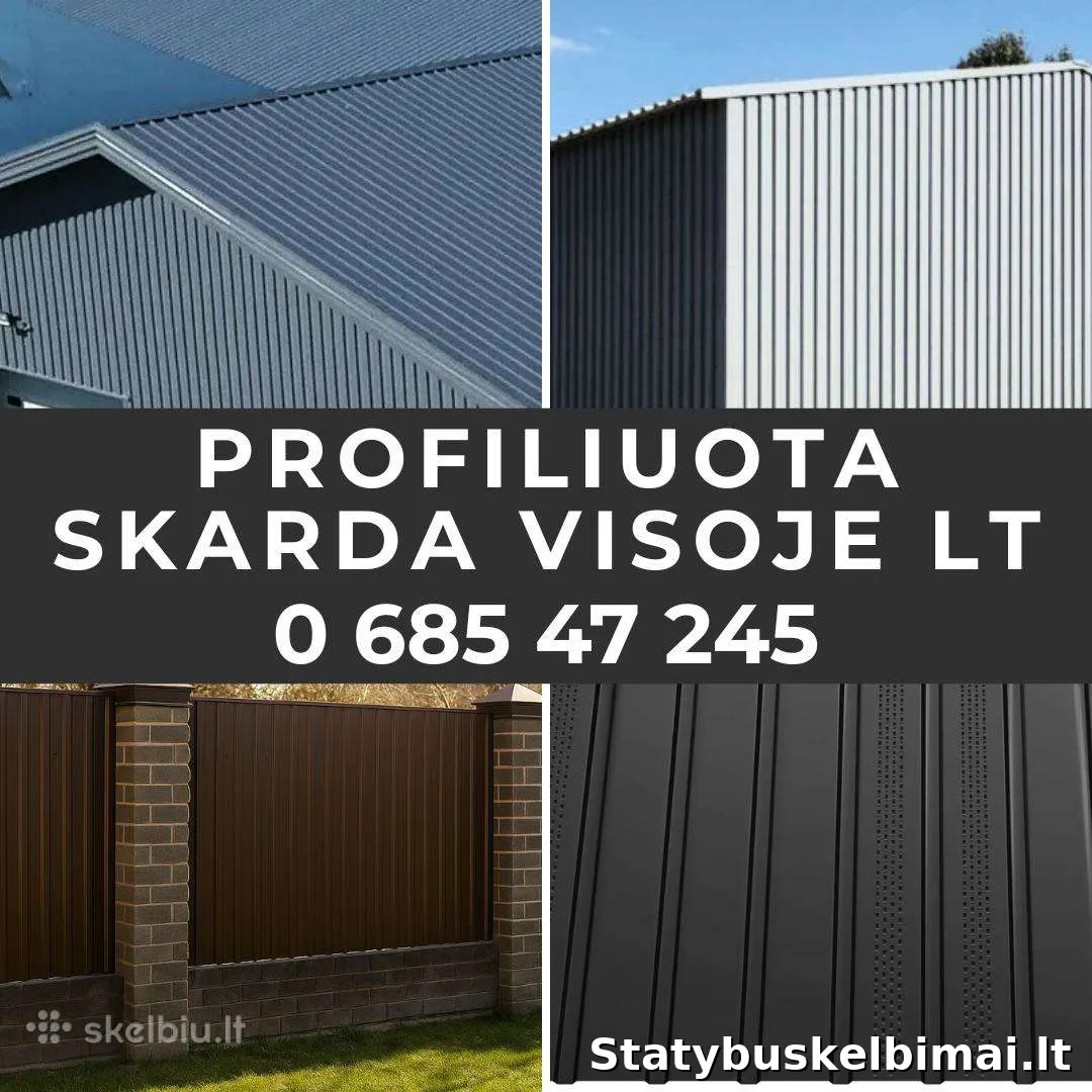 Profiliuota Skarda Stogui Tvorai Fasadui Per 3 d. - Statybinės medžiagos, Šiauliai