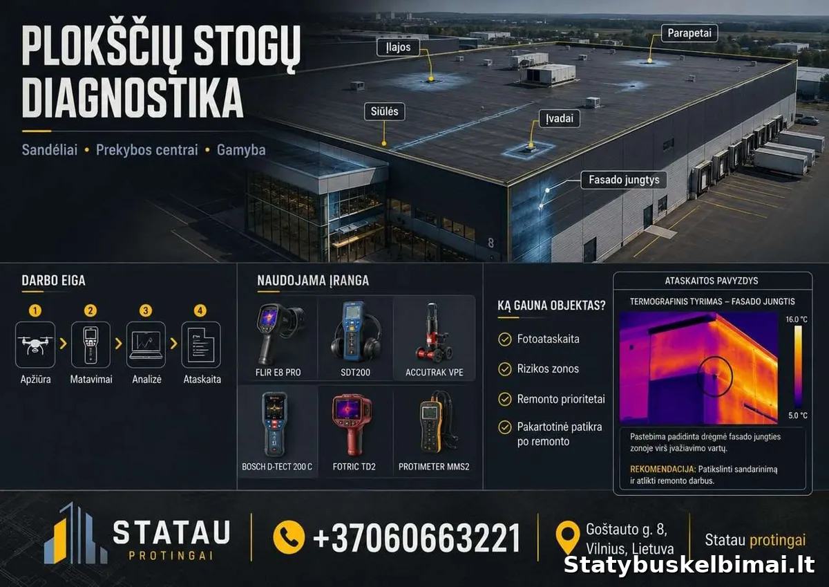 Stogų ir fasadų nuotėkių diagnostika - Statybos darbai nuotrauka 4
