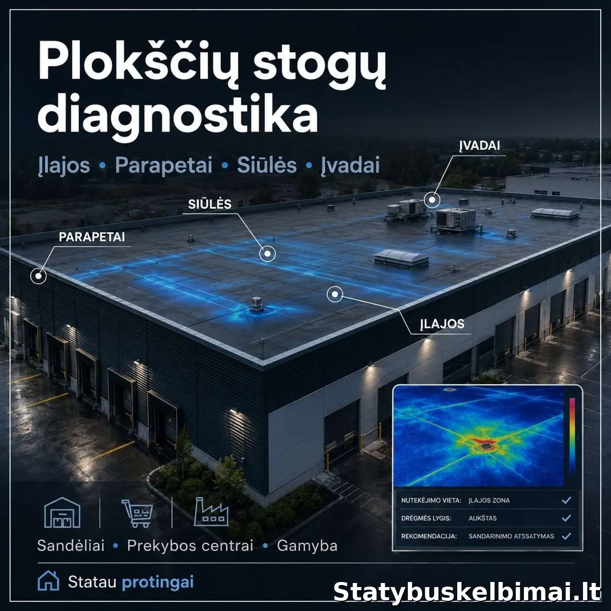 Stogų ir fasadų nuotėkių diagnostika - Statybos darbai nuotrauka 2