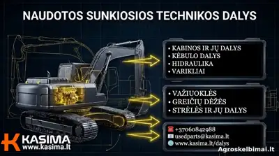 Naudotos sunkiosios technikos dalys