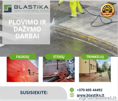Plovimas aukštu slėgiu – įvairių paviršių valymas - Remontas ir apdaila