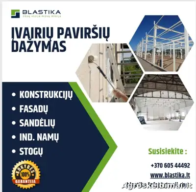 Profesionalus dažymas – pastatų, fasadų, patalpų ir konstrukcijų - Remontas ir apdaila