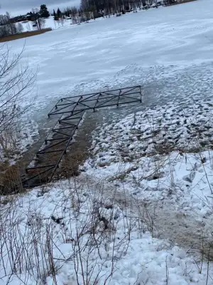 Lieptai, Lieptų statyba, poliniai lieptai - Statybos darbai