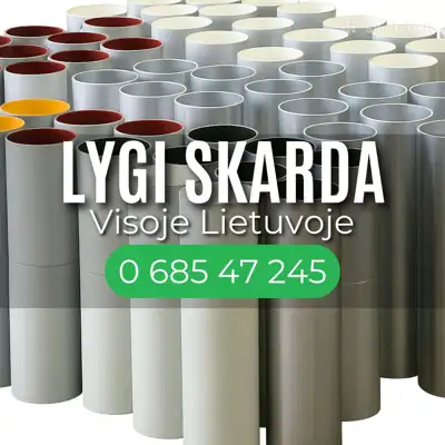 Lygi spalvota skarda rulonais - blizgi arba matinė