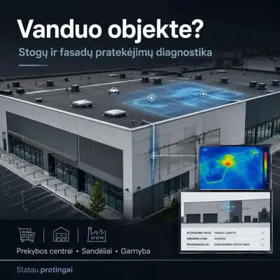 Stogų ir fasadų nuotėkių diagnostika - Statybos darbai