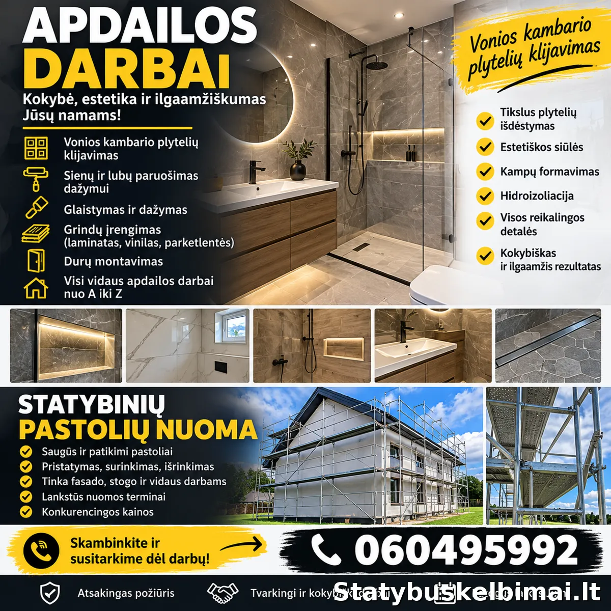 Vidaus apdailininkas - Remontas ir apdaila, Šiauliai