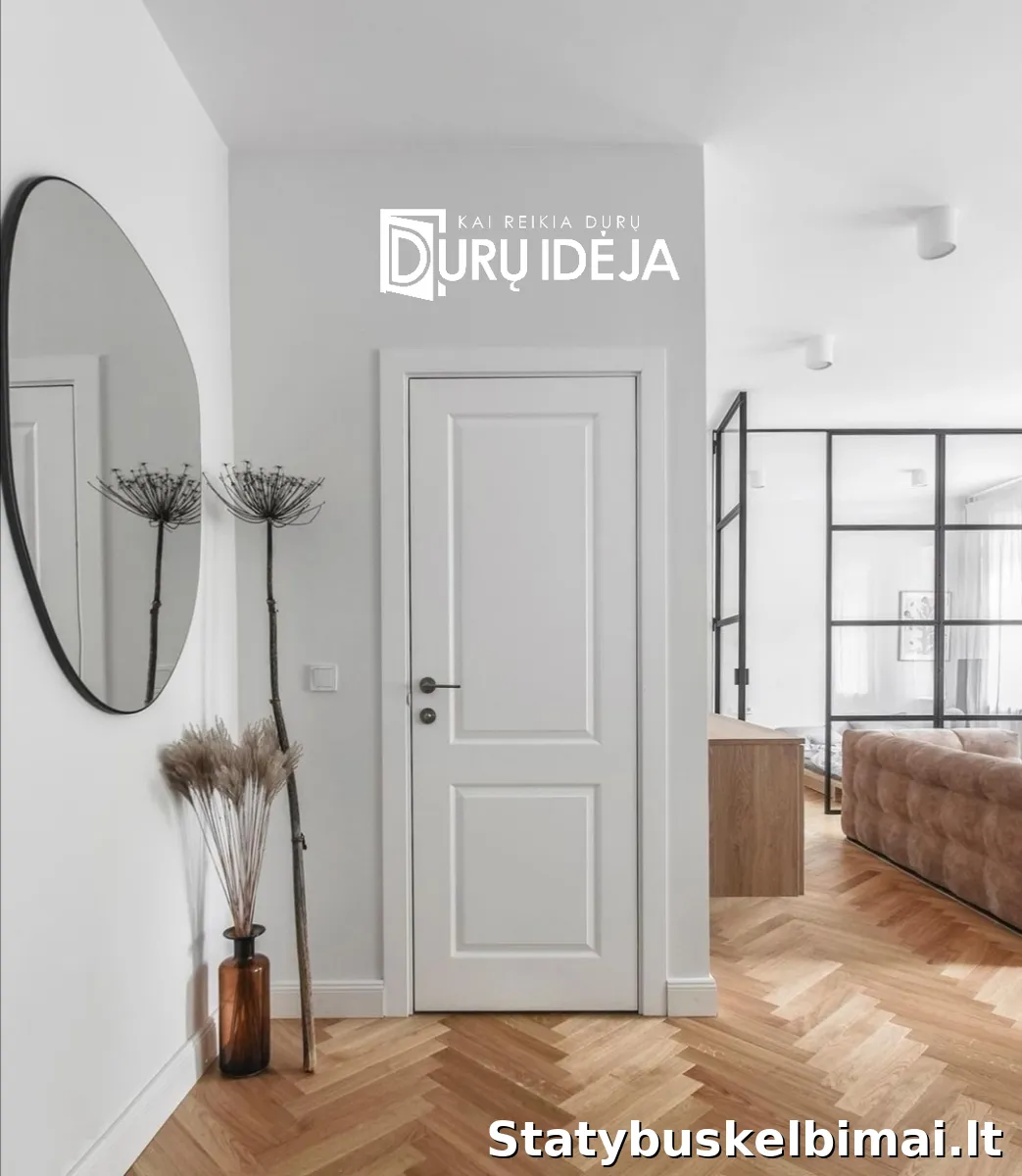 Vidaus durys. Nematomos durys. Lauko durys.  - Statybinės medžiagos nuotrauka 3